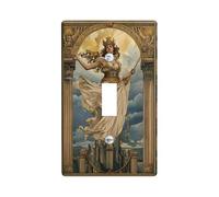 Goddess Themed Light Switch Cover Plates/Outlet Covers, Elegant Gold Decor for Home Accents, Thermoplastic Wall Plates, Standard Size Single Toggle