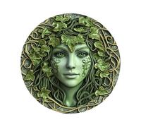 Goddess Tree Lady Table Decor - 23x23cm Retro Wooden Goddes Statue, Mythical Fantasy Tree Sculpture with Vines, Artistic Goddess Figurine | Desktop Ornament Decoration for Living Room, Garden