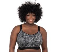 Goddess Wire Free Fuller Bust Sports Bra (36GG, Black Snake)