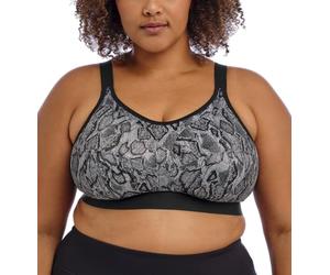 Goddess Wire Free Fuller Bust Sports Bra (38J, Black Snake)