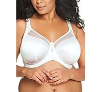 Goddess Women's Keira Underwire Banded Bra Full Coverage, Sheer inches, White, 34J