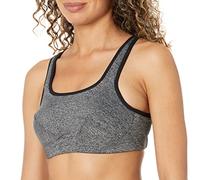 GODDESS Women's Soft Cup Sports Bra, Opaque, Pewter Heather, 46DD