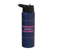 Goddesses are Born in December Stainless Steel Insulated Water Bottle