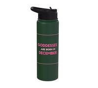 Goddesses are Born in December Stainless Steel Insulated Water Bottle