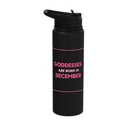Goddesses are Born in December Stainless Steel Insulated Water Bottle