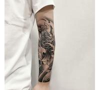 GoDdis Herbal Temporary Tattoo Fake Tattoo Sticker Juice Semi-Permanent Waterproof Large Picture Flower Hand Flower Arm Japanese Style Lasting For Two Weeks