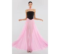 Goddiva Compact Crepe Lace Up Corset In Black Black S