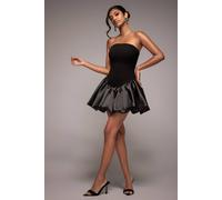 Goddiva Corset Boobtube Babydoll Mini Dress In Black Black 12