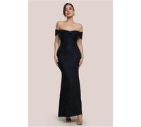 Goddiva Front Knot Twist Maxi Dress - Black by Goddiva - Black - 16