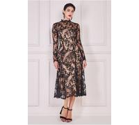 Goddiva Lace Multiway Midi With Flared Skirt - Black by Goddiva - Black - 8