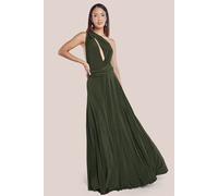 Goddiva Multiway Tie-Up Maxi Dress - Olive by Goddiva - Olive - 6