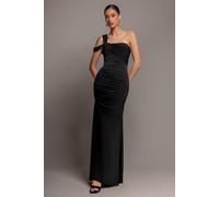 Goddiva One Shoulder Asymmetric Twist Maxi Dress - Black by Goddiva - Black - 10