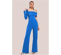 Goddiva One Shoulder Scuba Jumpsuit - Royal Blue by Goddiva - Royal Blue - 14
