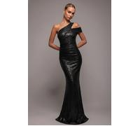 Goddiva One Shoulder Sequin Evening Maxi - Black by Goddiva - Black - 12