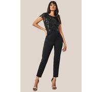 Goddiva Tassel Sequin Jumpsuit - Black by Goddiva - Black - 10
