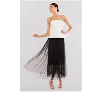 Goddiva Tulle Gathered Midaxi Skirt by Goddiva - Black - onesize