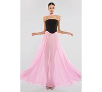 Goddiva Women's Compact Crepe Lace Up Corset in Black | Size: Small Goddiva Black S