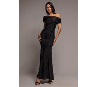 Goddiva Women's One Shoulder Fit & Flare Sequin Maxi Dress in Black | Size: 10