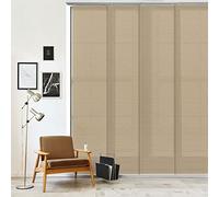 GoDear Design Room Dividers Screen 116 cm-218 cm W x Up to 243 cm H, Extendable 4 Panel Sliding Track Privacy Screens Hanging Room Divider, Panel Screens, Partition Room Divider Room Separator, Snooze