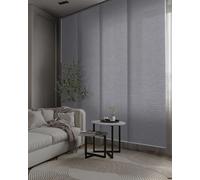 GoDear Design Sliding Panel Track Blinds 116-218 cm W x Up to 243 cm H, Extendable Rail Track for Bedroom, Sliding Patio Door, Large Window, Twilight Ashes