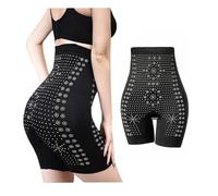 Godemmio PEARLMOON Ice Silk Ion-Fiber Repair Shaping Shorts,Detox and Slimming Shorts,Firming Shapewear,PEARLMOON lon Shaping Shorts,Instantly improve body shape (Black, M)