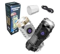 Godemmio Three Eyed Mon Ster Mini Flash Super Power Flashlight, German Three Eyed Monster Mini Flash Super Power Flashlight, Three Eyed Mon Ster Mini Flashlight with Magnetic Base (2PC-A)