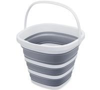 Goderewild Collapsible Water Bucket for House Cleaning, Space-Saving Portable Small Buckets for Car Washing,Camping,Hiking,Fishing,RV (10L, Square)