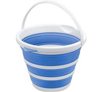 Goderewlid Collapsible Bucket 2.6 Gal/10L, BPA-Free - Space-Saving, Portable Foldable Water Pail for Versatile Use, Home, Outdoors, Car Wash, Camping, Fishing - Blue, Single Pack