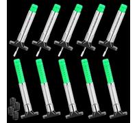 GODESON 10-Pack Glow in The Dark Tyre Tread Depth Gauge UK, 6-Sided Color-Coded Dual Scale Tyre Depth Gauge UK (25MM/32nds), with 4 Caps, for Car, Truck, Motorcycle
