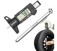 GODESON Digital Tyre Tread Depth Gauge UK,0-25.4 Mm Inch Unit Switch with Large LCD Display,Pencil Tyre Pressure Gauge UK with 3 Units, for Car, Motorcycle, Bike, Truck