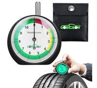 GODESON Glow in The Dark Tyre Tread Depth Gauge UK,0-11MM Dial Tyre Depth Gauge UK,Professional Tire Gauges with Color Warning Value Display for Car with Pouch