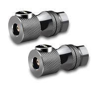 GODESON Locking Air Chuck,Lock on Tire Chuck With 1/4FNPT,Closed Flow Inflator Nozzle for tires-Black(Pack of 2)