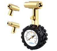 GODESON Schrader and Presta Bike Tyre Pressure Gauge 4 Bar/60 PSI,Tyre Pressure Gauge UK, 1.5'' Dial Suitable for Car, Motorcycle, Bike, SUV