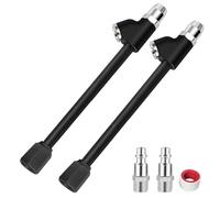 GODESON Tire Chuck-6.4" Dual Head Air Chuck,1/4" FNPT 2-Way Connect Tire Inflator Chuck,Close Flow Tire Air Chuck-Suitable for Trucks, Bicycles, Motorbikes, and Cars（Pack of 2)