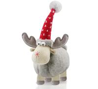 Godeufe Christmas Deer Gonk Plush Xmas Reindeer Decoration, Handmade Swedish Elk Gnome Indoor Decorations for Home Farmhouse Tabletop Fireplace Holiday Supply - Grey