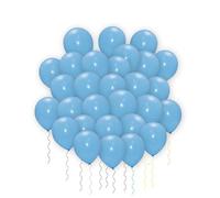 Godfather 10 Inch Plain Balloons For Party Events Decoration Helium Or Air Filled Balloons For Baby Shower (Light Blue, Pack Of 50)