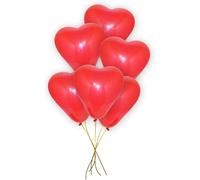 Godfather 12" inch Heart Shape Balloons Romantic Decorations Balloons for Valentines Engagement Wedding Anniversary Birthday Party Red (Pack of 50)