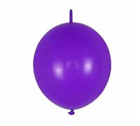 Godfather 12 inch Linking Latex Balloons Quick Linking Balloon Needle Tail Balloons for Birthday Wedding Anniversary Arch Party Decorations (Purple, Pack Of 20)