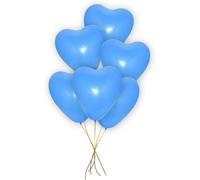 Godfather 12 Inch Romantic Latex Heart Shaped Balloons For Valentine's Day Weddings Anniversary Love Celebration Parties Pack of 50 (Blue)