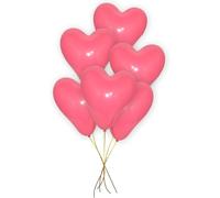 Godfather 12 Inch Romantic Latex Heart Shaped Balloons For Valentine's Day Weddings Anniversary Love Celebration Parties Pack of 50 (Hot Pink)