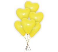 Godfather 12 Inch Romantic Latex Heart Shaped Balloons For Valentine's Day Weddings Anniversary Love Celebration Parties Pack of 50 (Yellow)