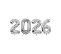 Godfather 16 Inch 2026 Foil Number Balloons for New Year Eve Festival Party Supplies Graduation Decorations (Silver)