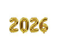 Godfather 16 Inch 2026 Foil Number Balloons for New Year Eve Festival Party Supplies Graduation Decorations (Gold)