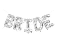 Godfather 16 Inch Bride to be LOVE Bride Foil Balloons Self Inflating Bachelorette Hen Party Bridal Shower Valentine Date Night's Romantic Theme Decoration (Silver - BRIDE)