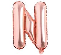 Godfather 16inches Large Foil Alphabet Letter Balloon for Theme Party Decorations Birthday Wedding Anniversary Events Decorations Pack of 1 (Rose Gold, Alphabet N)