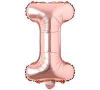 Godfather 16inches Large Foil Alphabet Letter Balloon for Theme Party Decorations Birthday Wedding Anniversary Events Decorations Pack of 1 (Rose Gold, Alphabet I)