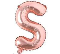 Godfather 16inches Large Foil Helium Alphabet Letter Balloon for Theme Party Decorations Birthday Wedding Anniversary Events Decorations Pack of 1 (Rose Gold, Alphabet S)