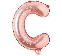 Godfather 16inches Large Foil Helium Alphabet Letter Balloon for Theme Party Decorations Birthday Wedding Anniversary Events Decorations Pack of 1 (Rose Gold, Alphabet C)