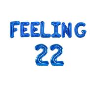 Godfather 16inches Theme Party Words Foil Phrases Alphabet Letters Balloon Banners for Party Decorations (Blue, Feeling 22)