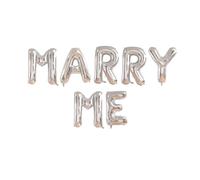 Godfather 16inches Words Phrases Theme Party Foil Balloons Alphabet Letters Foil Party Balloon Banners For Decoration (Silver, Marry me)